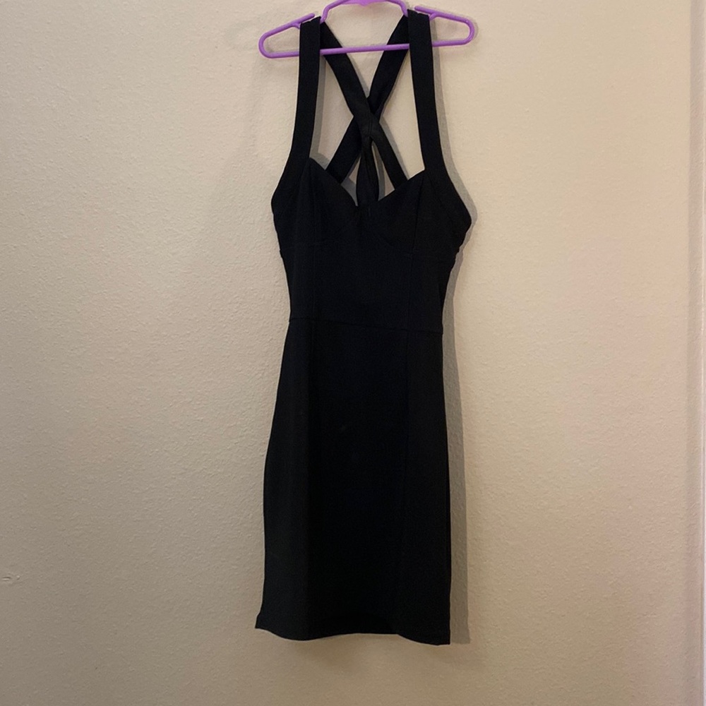 Black Strappy Bodycon dress